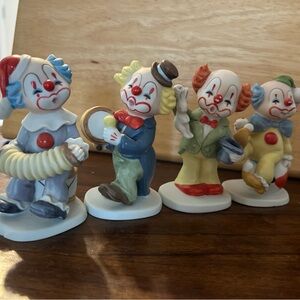 Lot Of 4 Vintage Lefton Clown FIGURINES